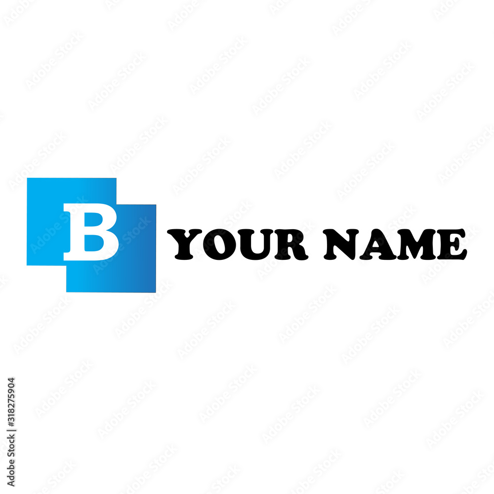 Plakat B letter initial icon logo design inspiration vector template