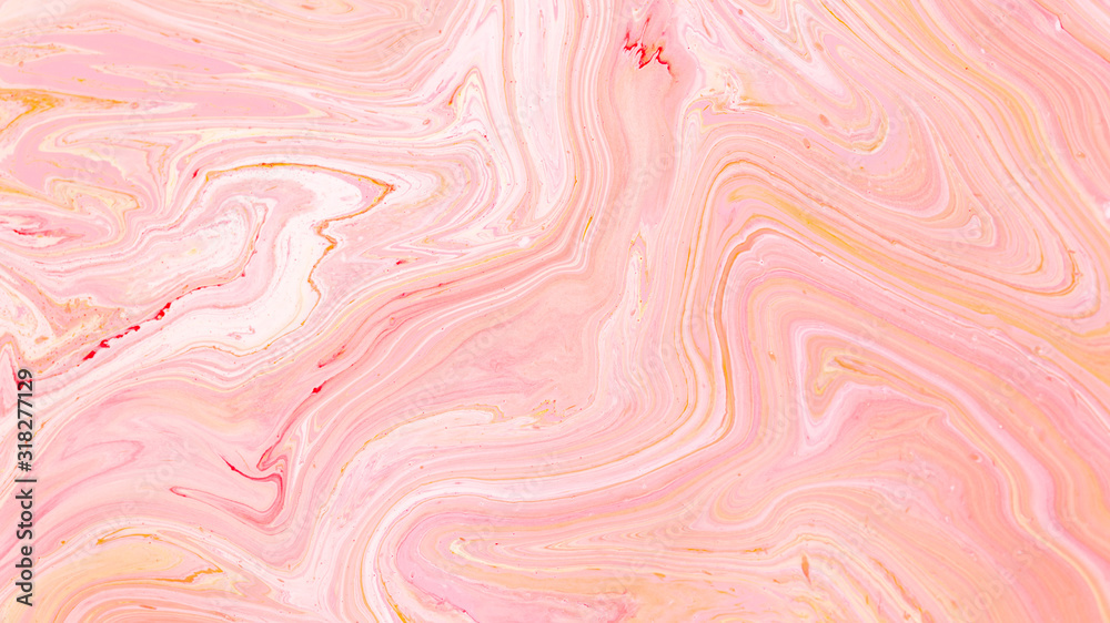 Pink Acrylic Pour Color Liquid marble abstract surfaces Design.