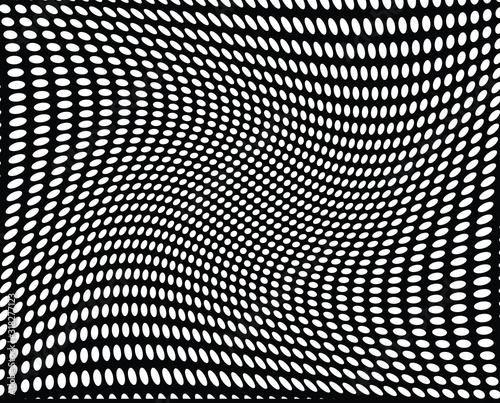 black and white illusive circle op art