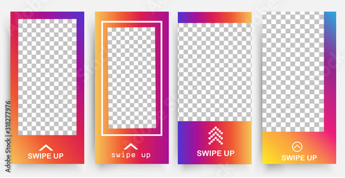 template instagram vector. frame  vector. design instagram card set vector