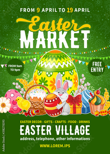Easter Market Poster Template