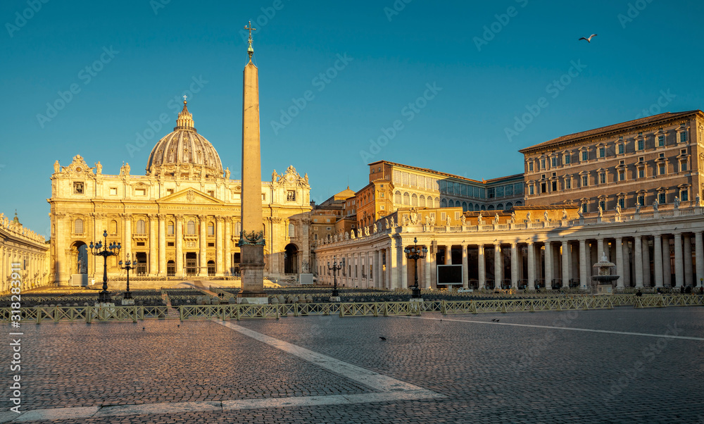 St. Peter's Basilica in Rome. Vatican City Rome Italy. Rome architecture and landmark. Italian Renaissance church.