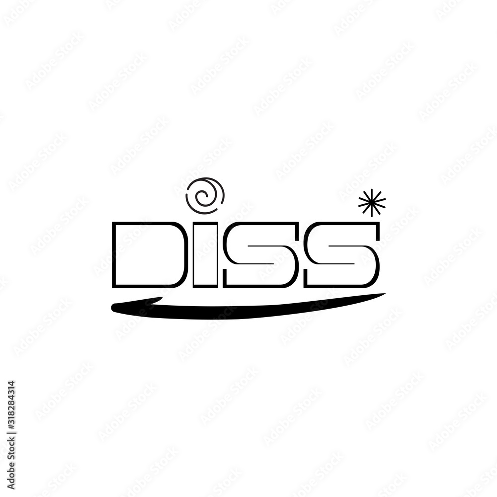 diss lettering label word design template diss lettering label word design template
