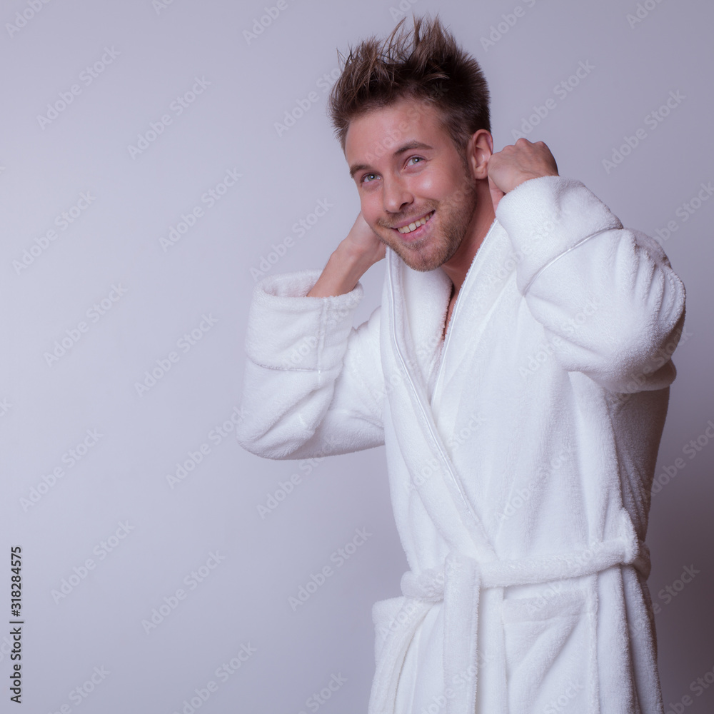 Handsome young elegant man studio portrait. Handsome young elegant man studio portrait.