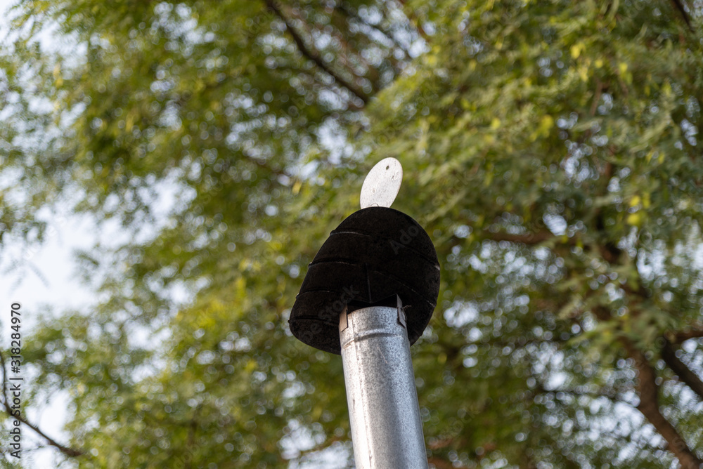 Fototapeta premium The chimney of the wood stove.
