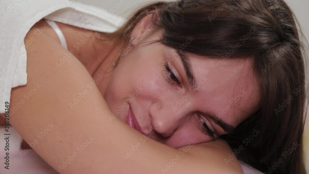 Beautiful young girl in a massage parlor. Beautiful young girl in a massage parlor.