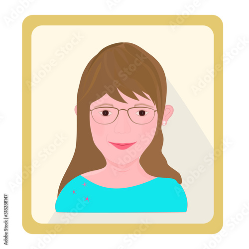 Smiley face beautiful Asian people graphic design vector illustration 