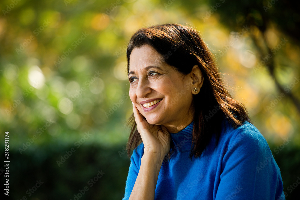 Happy senior woman looking away outdoor Happy senior woman looking away outdoor