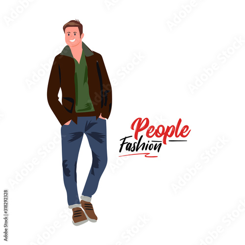 Fashion people. Style smart vector illustration.
