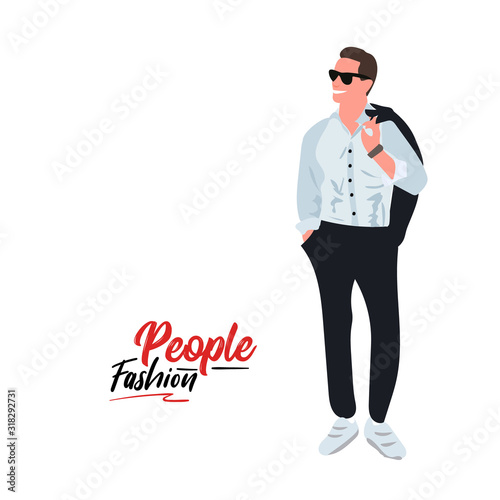 Fashion people. Style smart vector illustration.