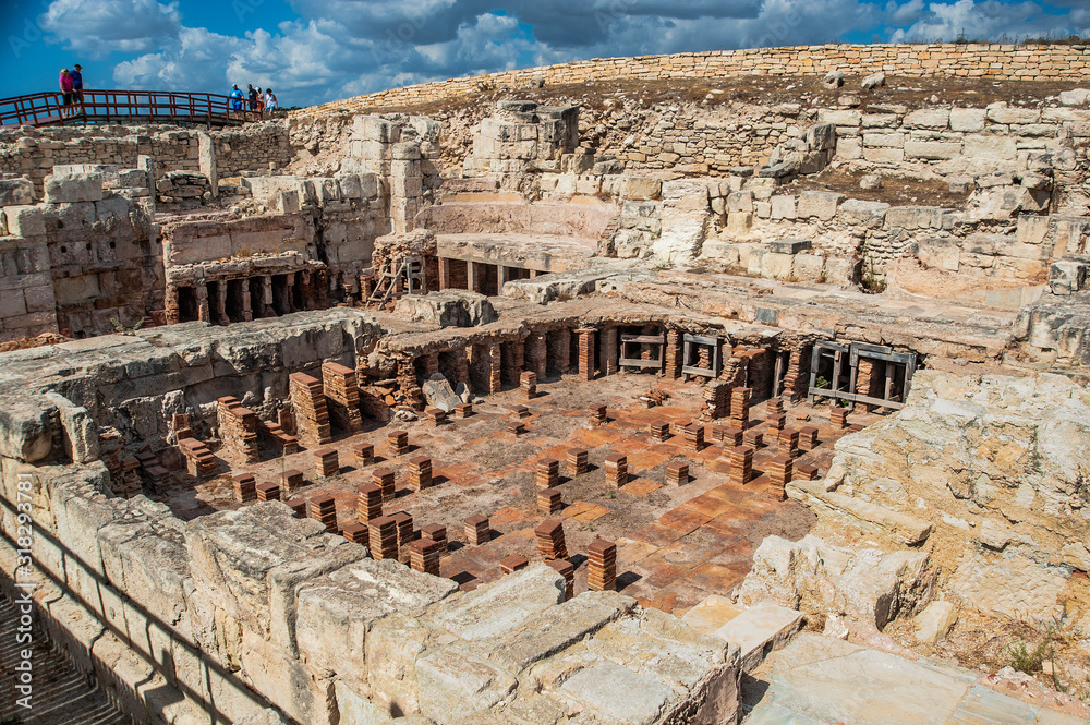 Kourion was built in the 12th century BC by the Mycenaeans who participated in the Trojan War. Then it consistently belonged to the Greeks, Romans and Byzantines.      