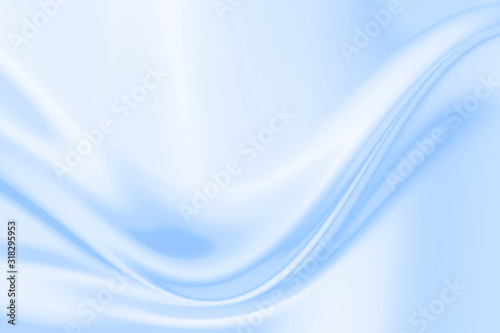 White and blue cloth background abstract with soft waves.