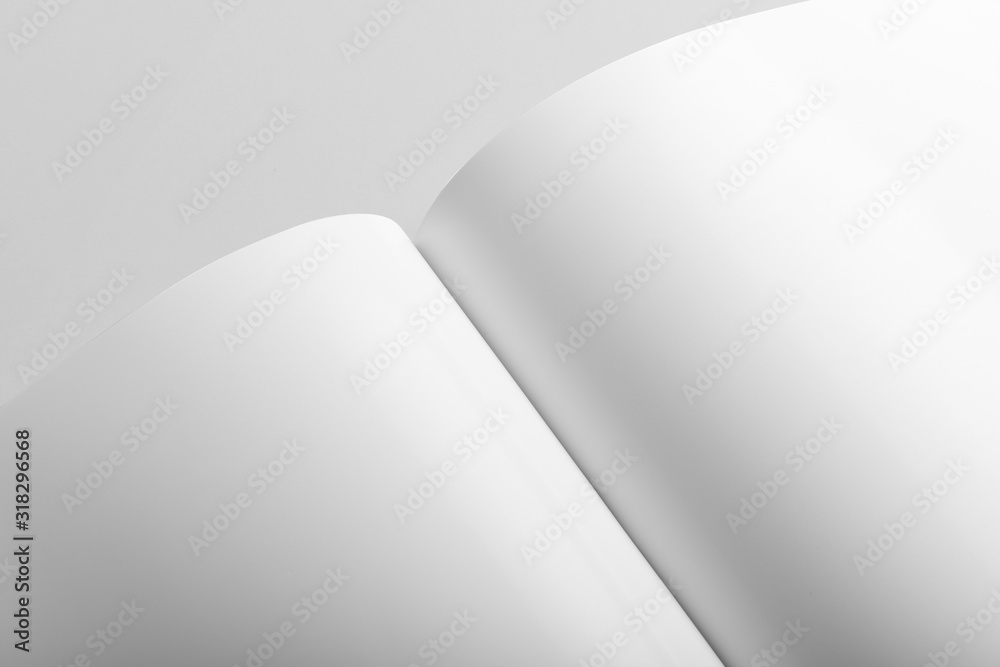 Real photo blank portrait A4, US-Letter, brochure magazine mockup isolated on gray background. Real photo blank portrait A4, US-Letter, brochure magazine mockup isolated on gray background.