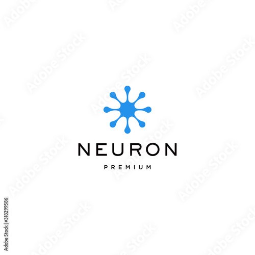 Neuron logo design icon vector illustration