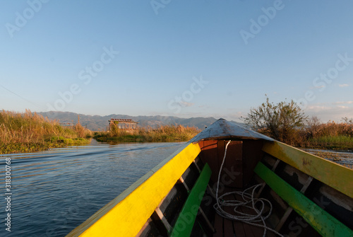 Boat on a Myanmar river