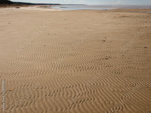 beautiful sand texture of wind, water and sand