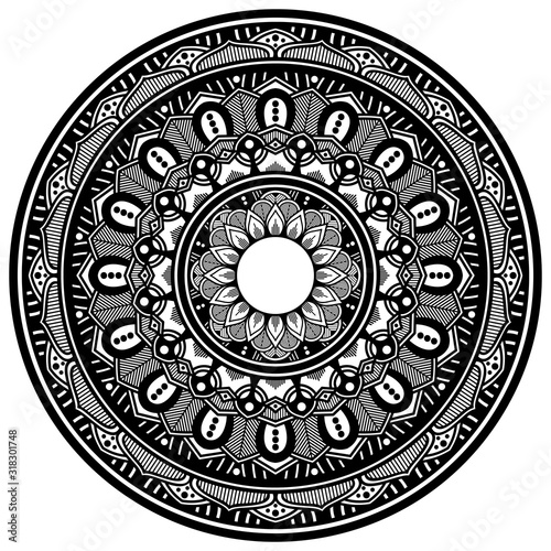 Ethnic Mandala Ornament. Arabic  Pakistan  Moroccan  Turkish  Indian  Spain motifs