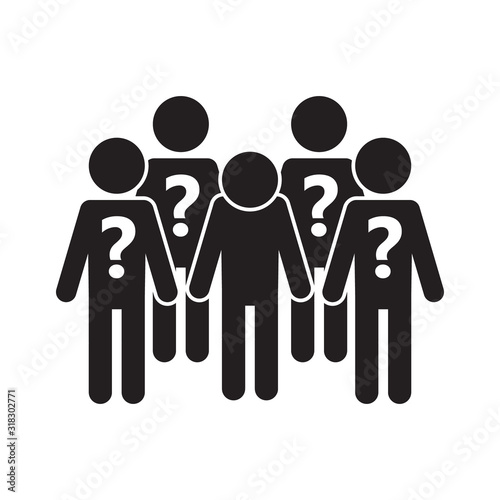 Social anxiety icon. Fear of social interaction icon. Vector.