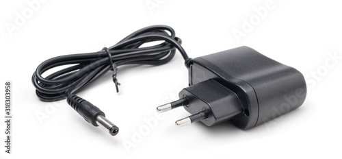 Charger for electronic devices isolated on a white