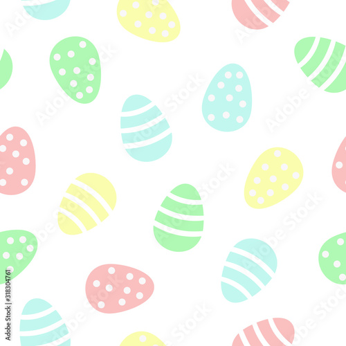 Vector. seamless pattern of multicolored Easter eggs