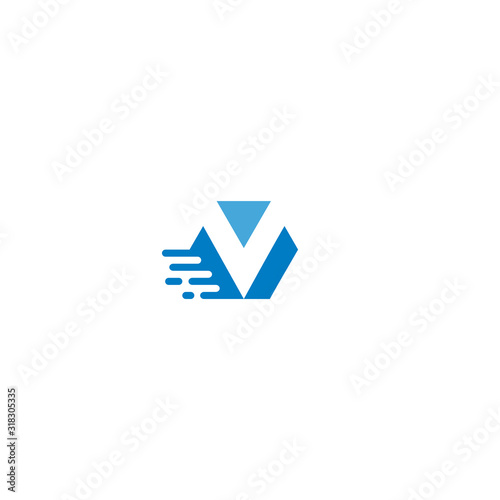 Creative initial letter V logo design icon vector illustration