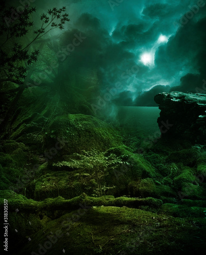 Fantasy background illustration photo manipulation for digital imaging