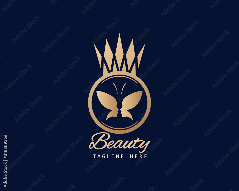 Fototapeta premium Luxury Royal Crown Logo Design Full Vector