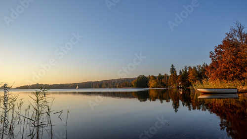 sunset over lake