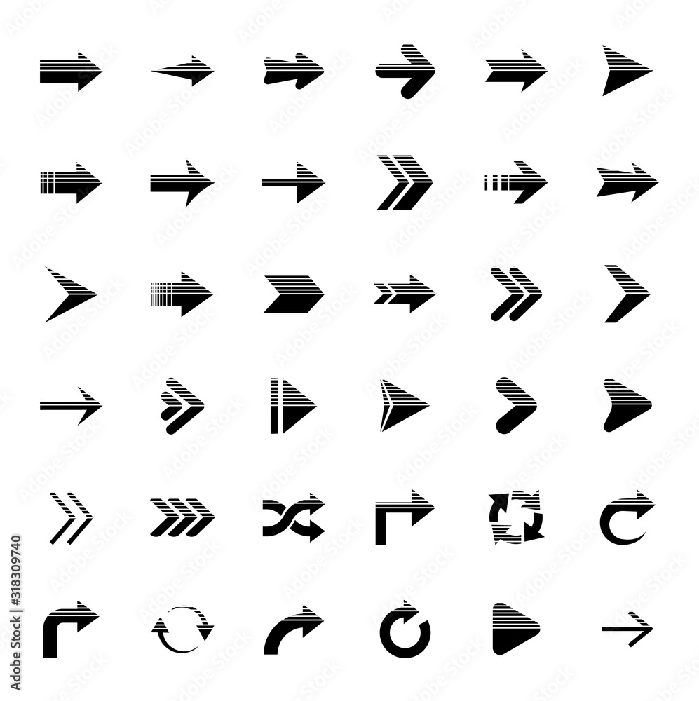 Arrows. Vector illustration web internet design elements - obrazy, fototapety, plakaty 