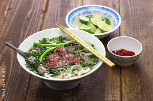 Canvas Print pho bo, vietnamese beef noodle soup