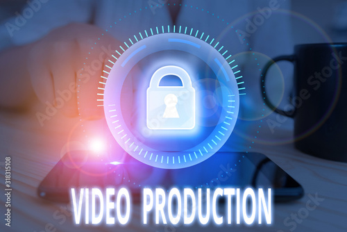 Conceptual hand writing showing Video Production. Concept meaning process of converting an idea into a video Filmaking photo