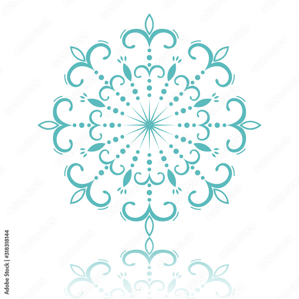 Beautiful openwork snowflake with curls. Vector for your design. Beautiful openwork snowflake with curls. Vector for your design.