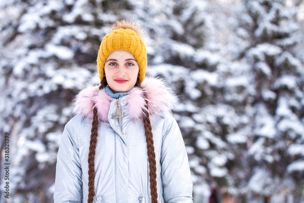 Fashion young woman in the winter time Fashion young woman in the winter time