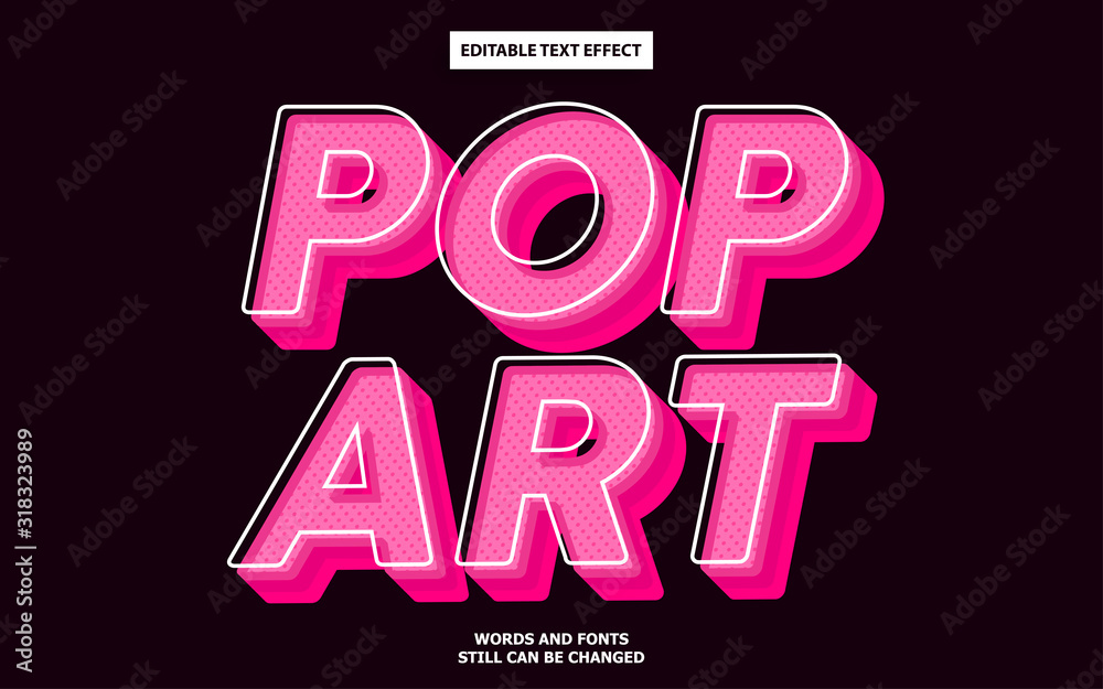 Pop art text effect