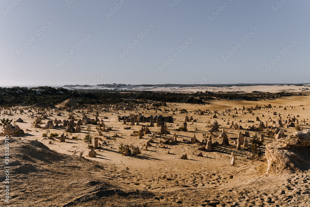 Obraz premium Amazing rock formation in the desert, Pinnacles in Australia