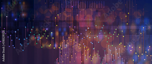Abstract Artificial intelligence. Cloud computing. Machine learning. Technology web background. Virtual concept