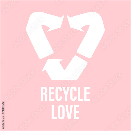 love recycle valentine day concept vector illustration
