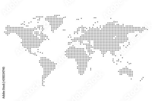 world map dots isolated modern design vector