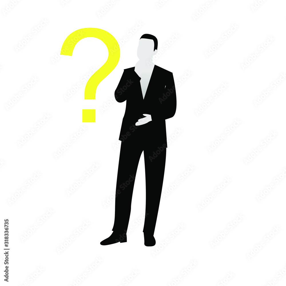 people who are confused and question marks concept illustration flat design people who are confused and question marks concept illustration flat design