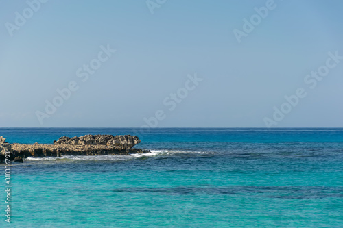 One of the most poplar beaches on the island of Cyprus is Nissi Beach. © Sergej Ljashenko
