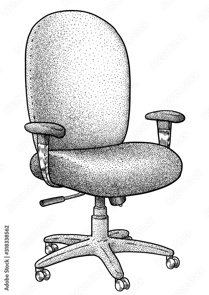 Office Chair Chair Vector Sketch Stock Vector  Illustration of seat chairs  85833875