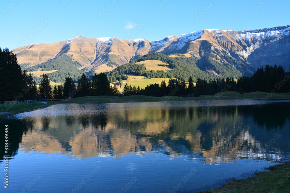 Lac de Javen Megève Alpes Haute Savoie France