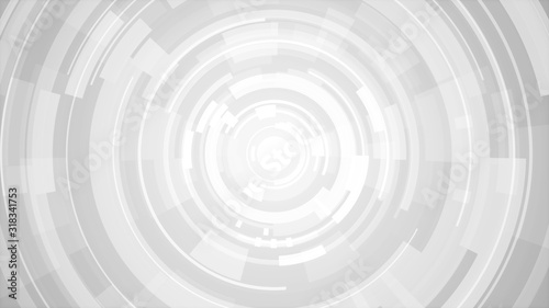 Circle white gray bright technology Hi-tech background. Abstract graphic digital future concept design. © Papapig