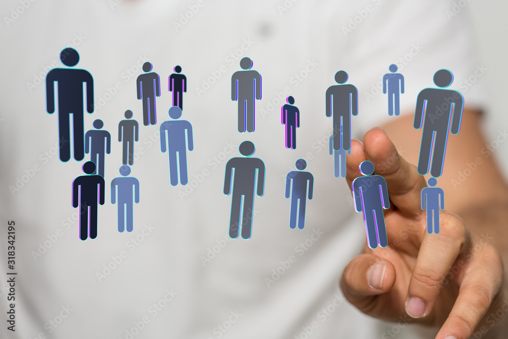 Network team. Social network. 3d illustration Network team. Social network. 3d illustration