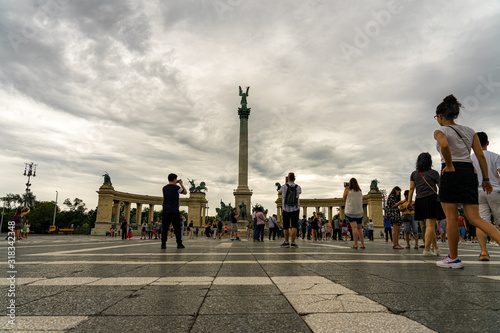 Heroes' Square in Budapest, Hungary.