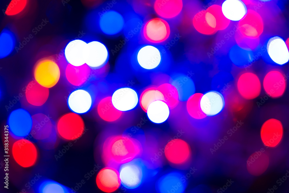 Fototapeta premium colorful twinkling lights bokeh background color