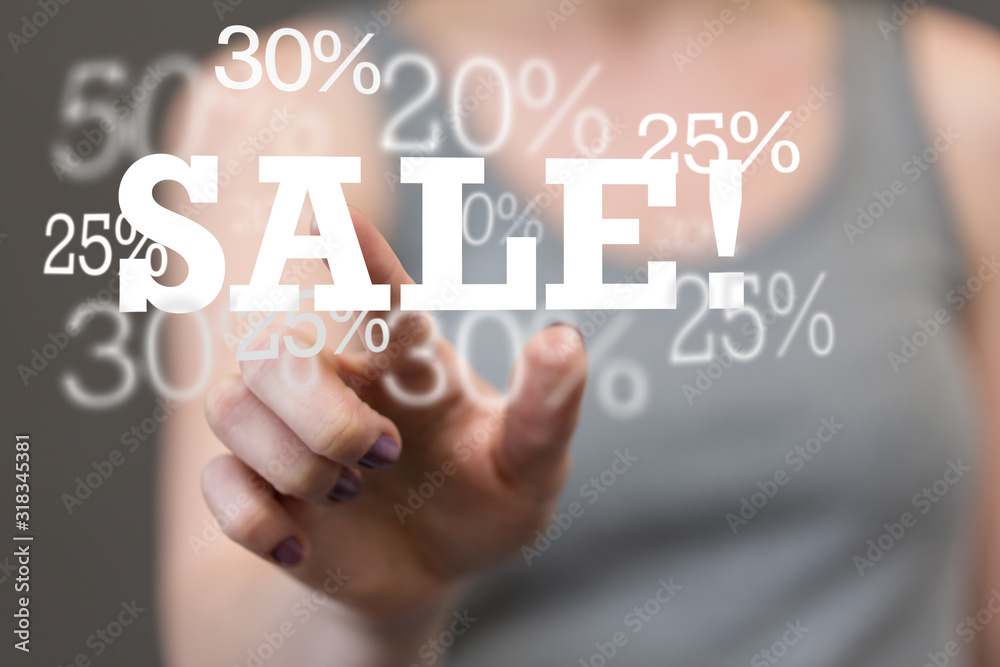 SALE CONCEPT DIGITAL in hand SALE CONCEPT DIGITAL in hand