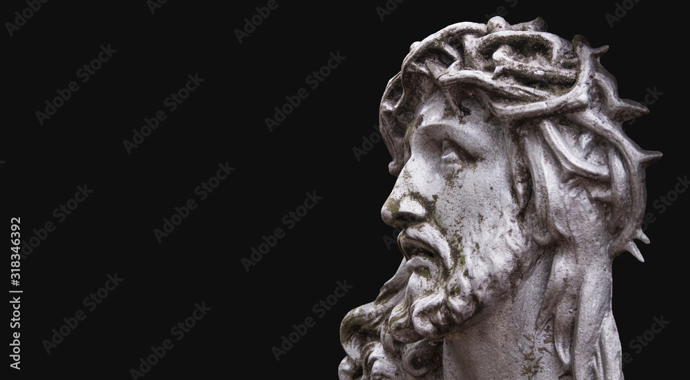 The Face of Jesus with the Crown of Thorns on the Head (concept religion, faith)