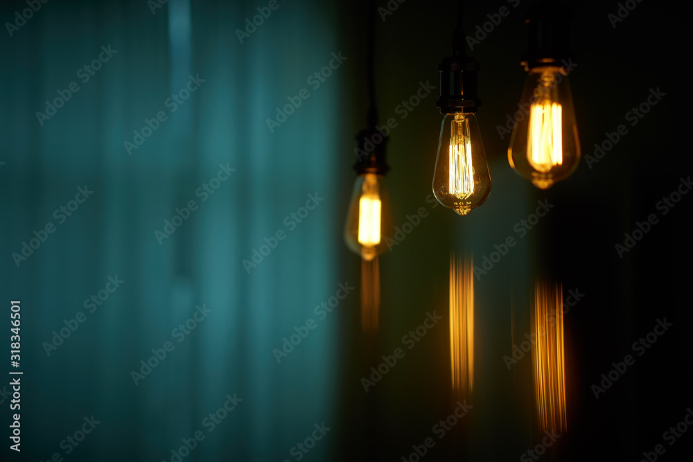 Factuur cilinder Voorbereiding Edison Lampe vintage retro waagerecht Stock Photo | Adobe Stock