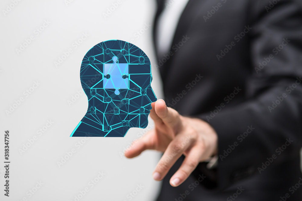 Frame of Mind series. Composition of human face .